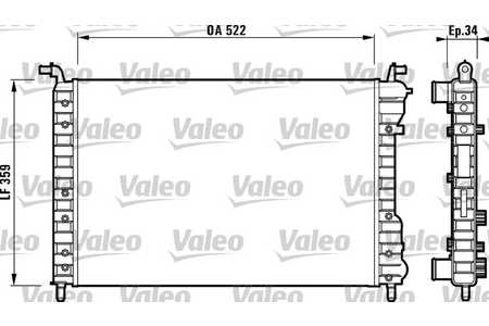 Valeo 732006 Kühler, Motorkühlung