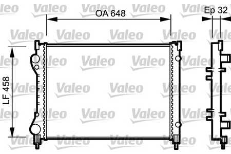 Valeo 734284 Kühler, Motorkühlung