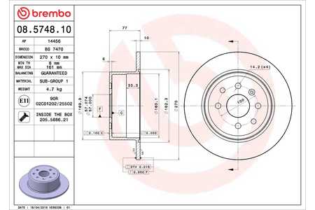 Brembo 08574810 Bremsscheibe