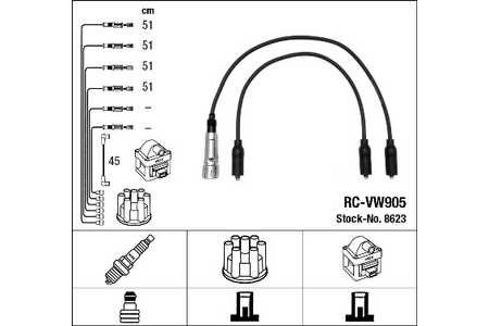 NGK Juego de cables de encendido-0