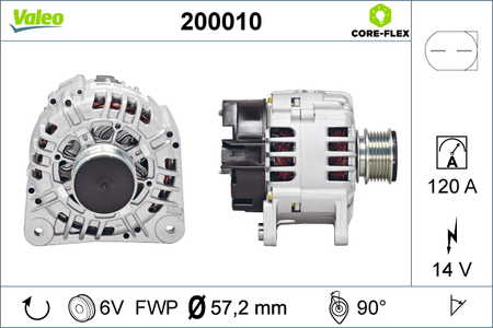 Valeo Lichtmaschine, Generator VALEO CORE-FLEX-0