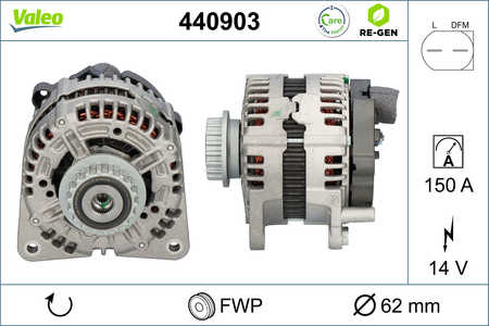 Valeo Alternador VALEO RE-GEN REMANUFACTURED-0