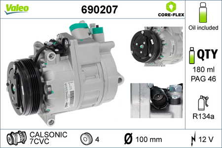 Valeo Kältemittelkompressor, Klimakompressor VALEO CORE-FLEX-0