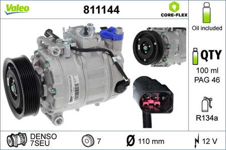 Valeo Kältemittelkompressor, Klimakompressor VALEO CORE-FLEX-0