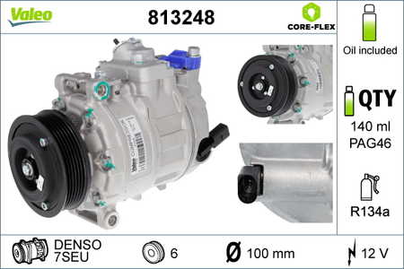 Valeo Compressore, Climatizzatore VALEO CORE-FLEX-0