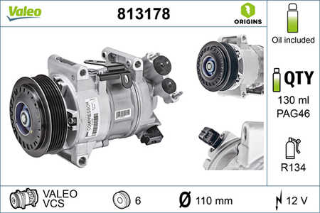 Valeo Compressor, airconditioning VALEO ORIGINS NEW OE TECHNOLOGY-0