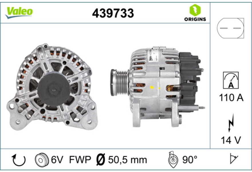 Valeo Dynamo / Alternator VALEO ORIGINS NEW OE TECHNOLOGY-0