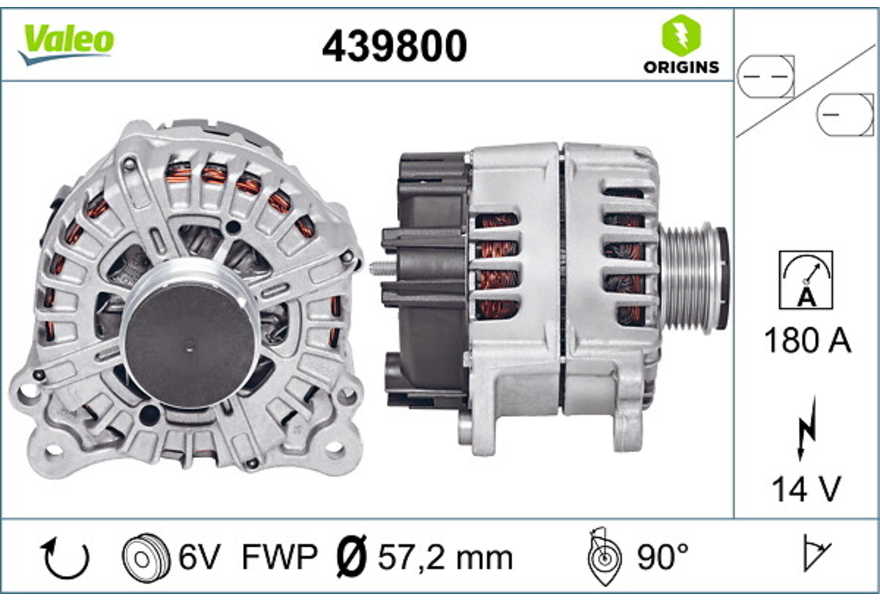 Valeo Dynamo / Alternator VALEO ORIGINS NEW OE TECHNOLOGY-0