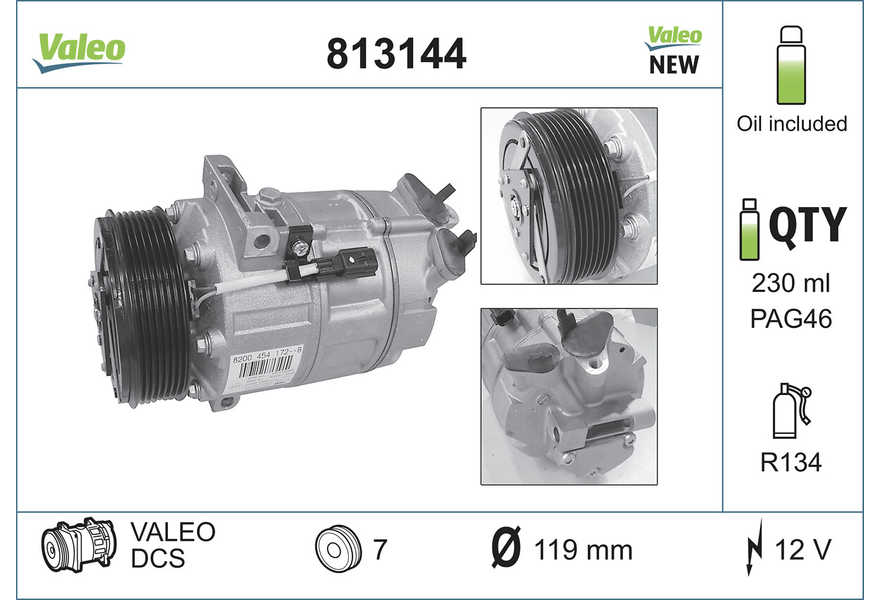 Valeo Kältemittelkompressor, Klimakompressor VALEO ORIGINS NEW OE TECHNOLOGIE-0