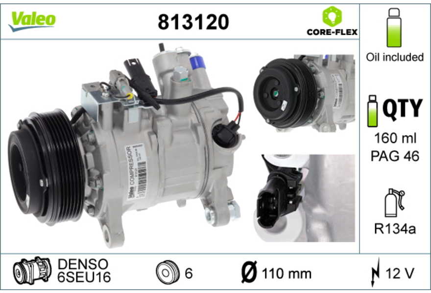 Valeo Compressor, airconditioning VALEO CORE-FLEX-0