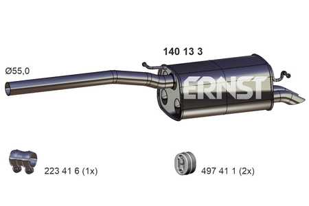 Endtopf Auspuff+ VW CADDY III VAN 2.0 D 69PS 2004