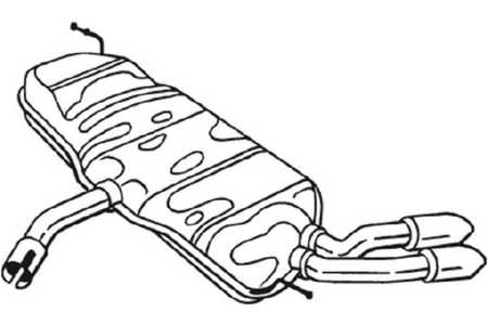 Bosal Silenziatore posteriore, Terminale di scarico-0