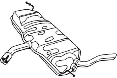 Bosal Silenziatore posteriore, Terminale di scarico-0