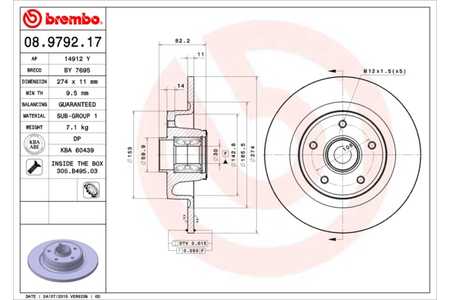 Brembo Remschijf PRIME LINE - With Bearing Kit-0
