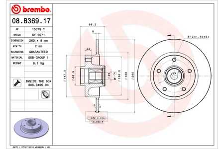 Brembo Remschijf PRIME LINE - With Bearing Kit-0