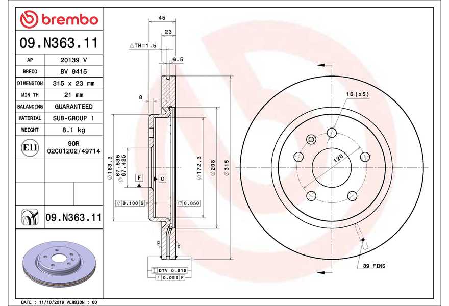 Brembo Bremsscheiben PRIME LINE - UV Coated-0
