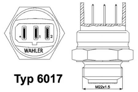 BorgWarner (Wahler) Interruptor de temperatura, ventilador del radiador-0