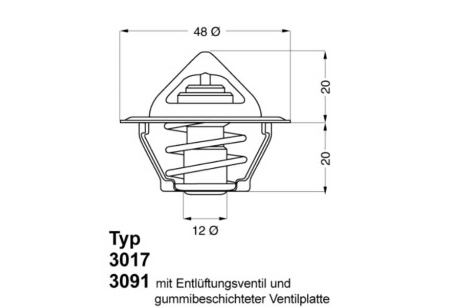 BorgWarner (Wahler) Thermostat, Kühlwasserregler-0