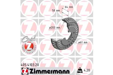 Zimmermann Tambor de freno COAT Z-0