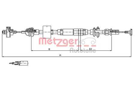 Metzger Cable de accionamiento, accionamiento del embrague-0