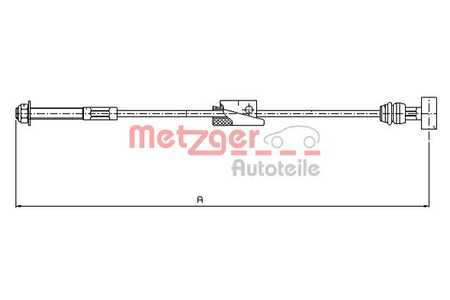Metzger Cable de accionamiento, freno de estacionamiento-0