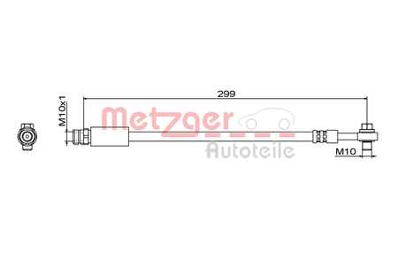 Metzger Tubo flexible de frenos GREENPARTS-0