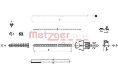 Metzger Cable del acelerador-0