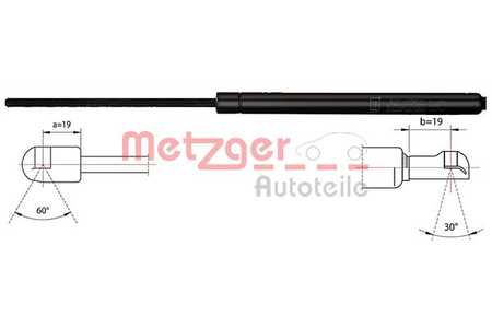 Metzger Muelle neumático, maletero/compartimento de carga-0