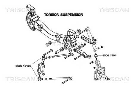 Triscan Rótula de suspensión/carga-0