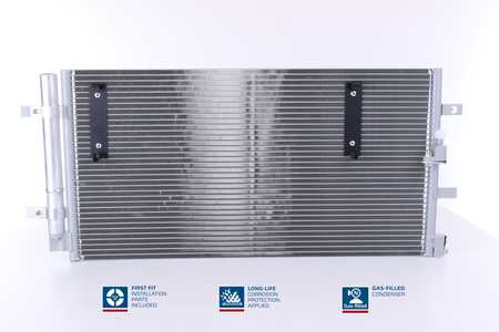 Nissens Condensatore, Climatizzatore FIRST FIT & PROTEZIONE DA CORROSION & RIEMPIMENTO DI AZOTO-0