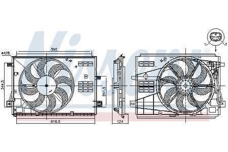 Nissens Ventilador, refrigeración del motor-0