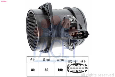 Facet Caudalímetro, sensor de masa de aire  Made in Italy - OE Equivalent-0
