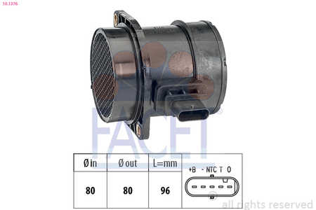 Facet Caudalímetro, sensor de masa de aire  Made in Italy - OE Equivalent-0