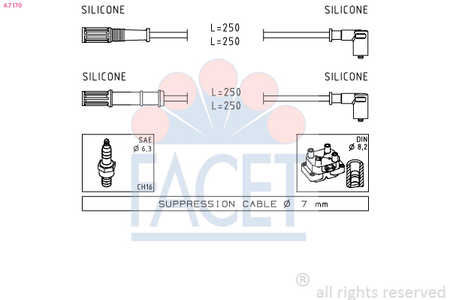 Facet Kit cavi accensione Made in Italy - OE Equivalent-0