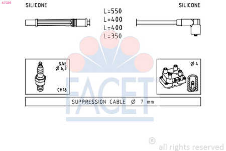 Facet Kit cavi accensione Made in Italy - OE Equivalent-0