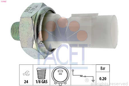 Facet Interruptor de control de la presión de aceite Made in Italy - OE Equivalent-0