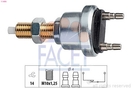 Facet Interruttore luce freno Made in Italy - OE Equivalent-0