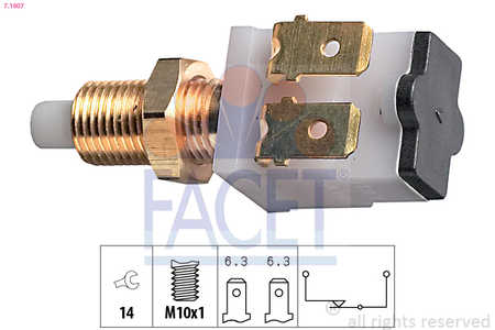 Facet Interruttore luce freno Made in Italy - OE Equivalent-0