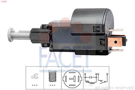 Facet Interruptor luces freno Made in Italy - OE Equivalent-0