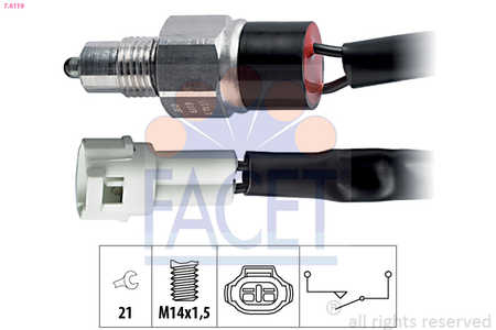 Facet Rückfahrscheinwerfer-Schalter Made in Italy - OE Equivalent-0