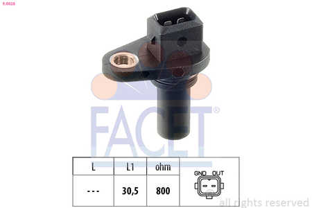 Facet Sensore, N° giri Made in Italy - OE Equivalent-0