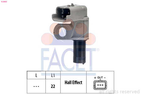 Facet Nockenwellenpositions-Sensor Made in Italy - OE Equivalent-0