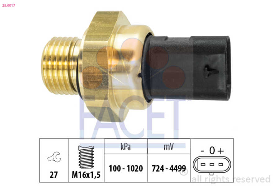 Facet Öldrucksensor Made in Italy - OE Equivalent-0