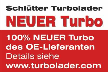 Schlütter Turbocompresor, sobrealimentación Original NEW GARRETT Turbocharger-0