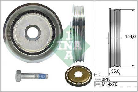 Schaeffler INA Kit pulegge, Albero motore/a gomito-0