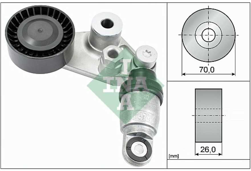 Schaeffler INA Tendeur de courroie, courroie trapézoïdale à nervures-0
