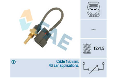Metzger 0905140 K/ühlmitteltemperatur-Sensor