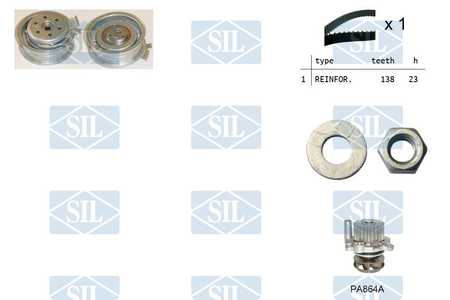 Saleri SIL Pompa acqua + Kit cinghie dentate-0