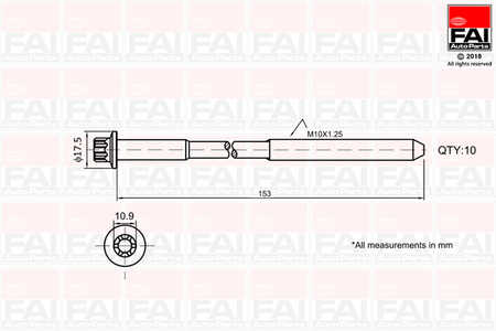 FAI AutoParts Cilinderkopbout set-0