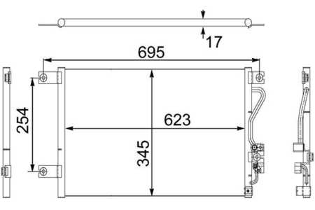 Mahle Kältemittelkondensator BEHR-0